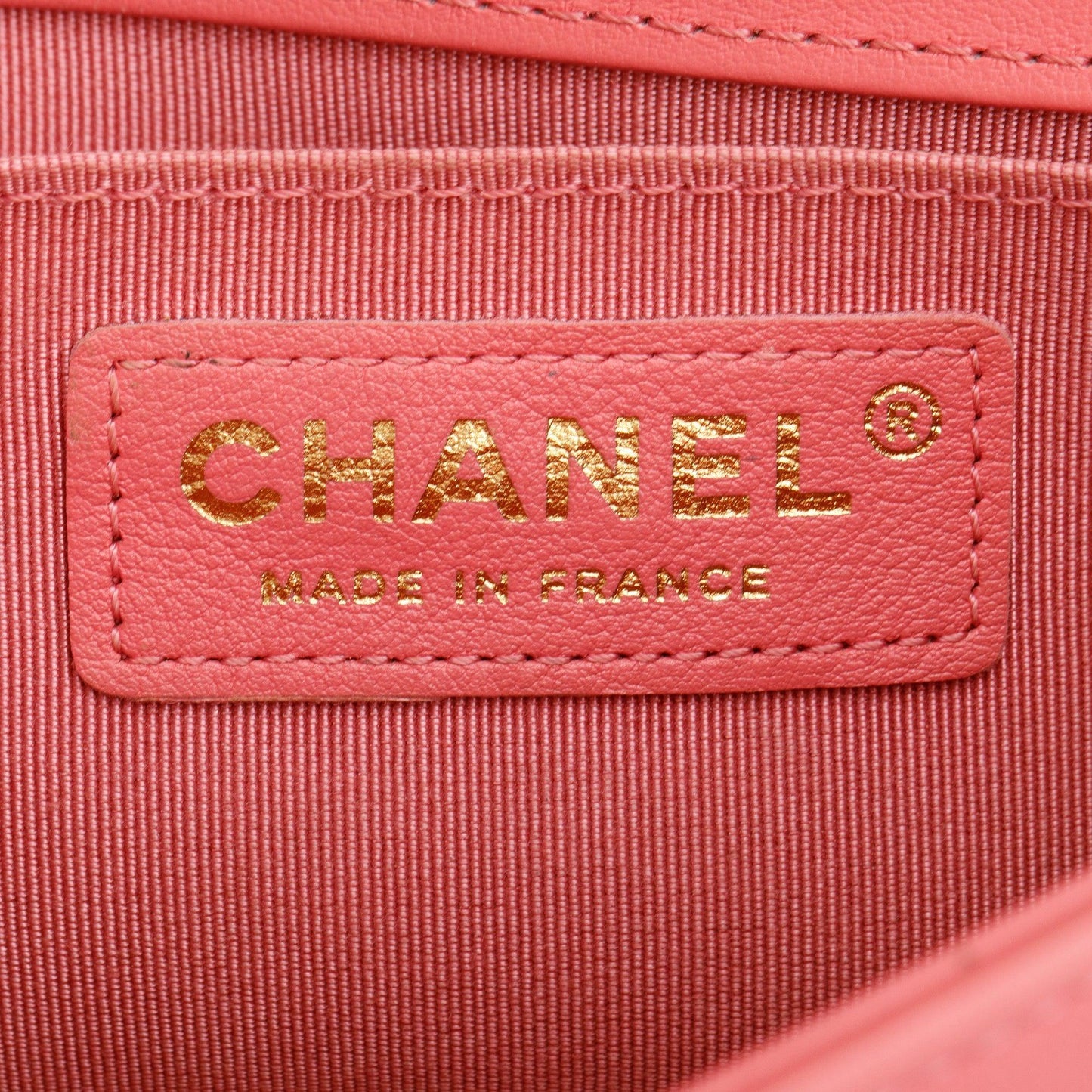 Chanel 2020 Pink Lambskin Leather Small Boy Bag