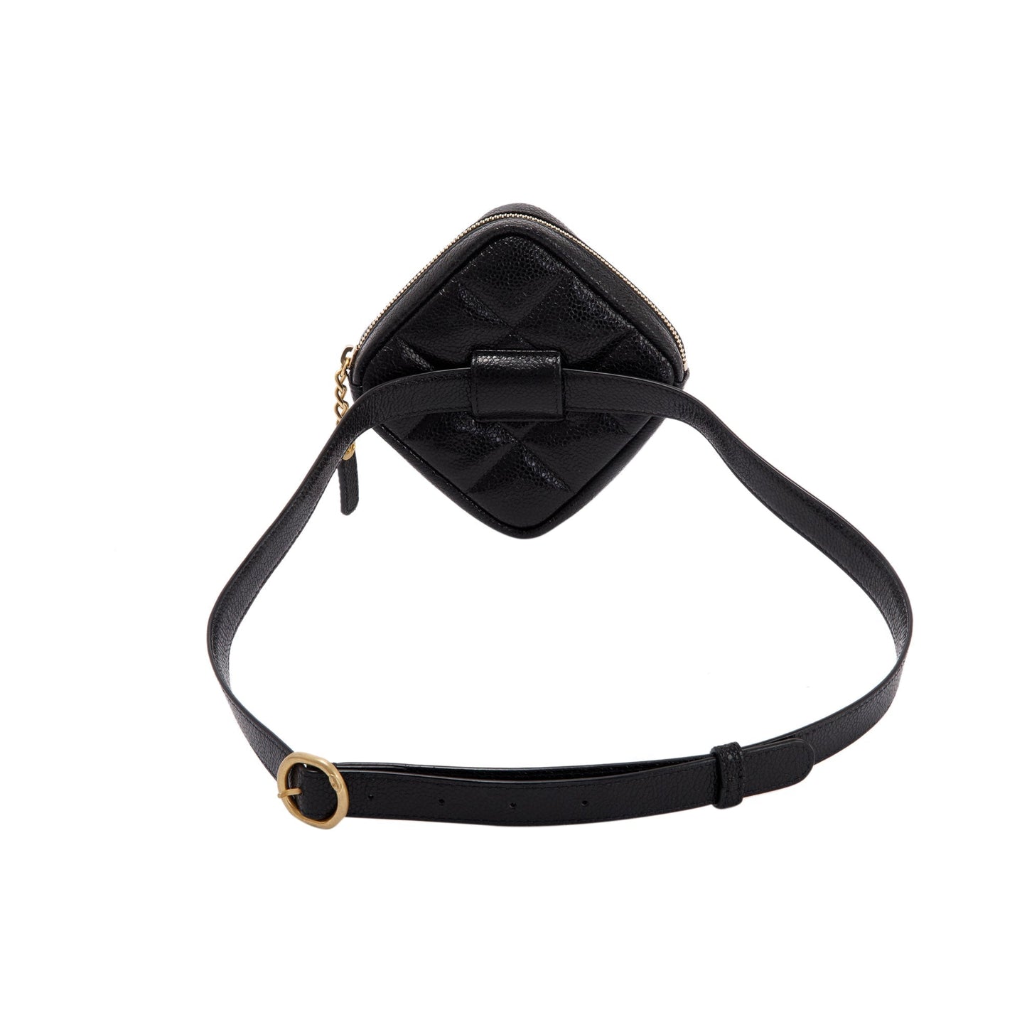 Chanel 2020 Quilted Caviar Leather CC Diamond Belt Bag