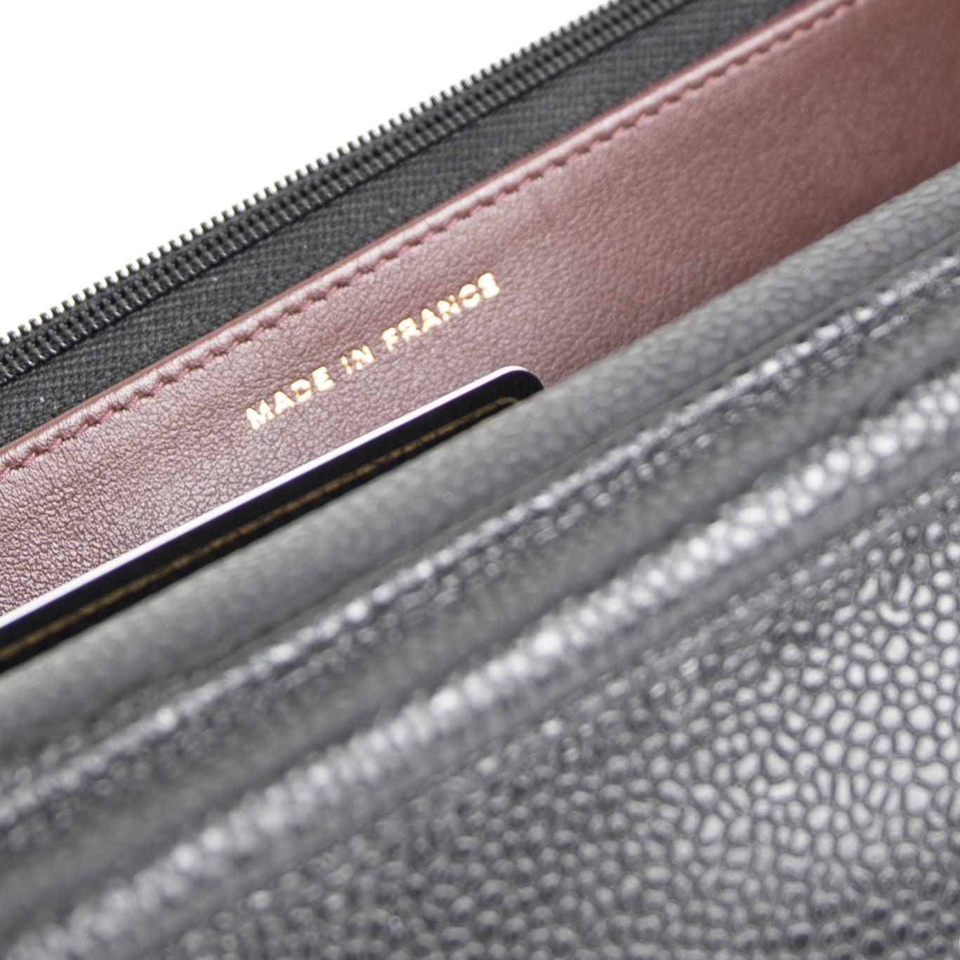 Chanel 2021 Black Caviar Classic Wallet on Chain