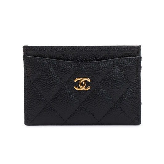 Chanel 2021 Black Caviar Leather Classic Card Holder