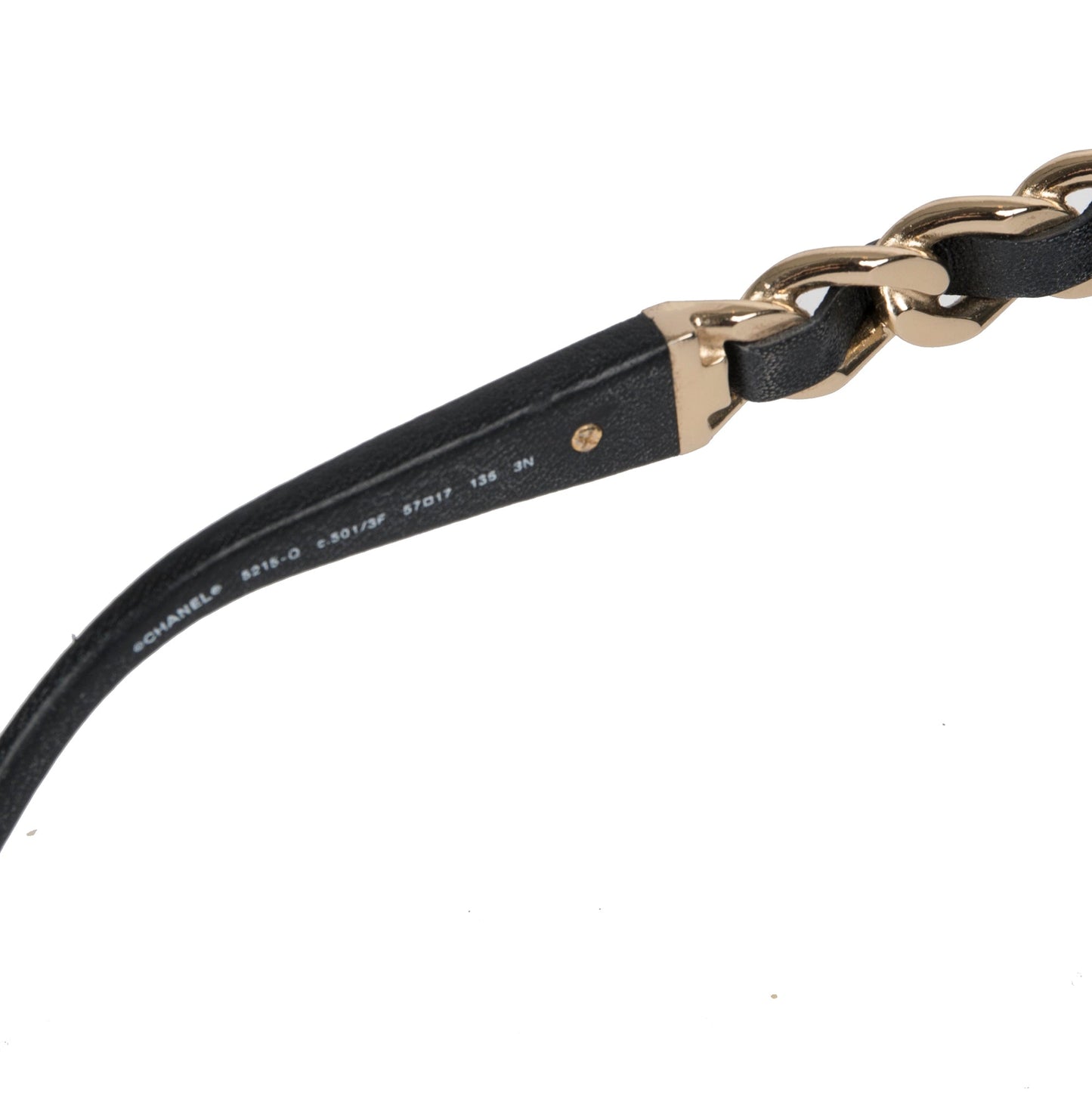 Chanel 2021 Chain-Link & Leather Sunglasses