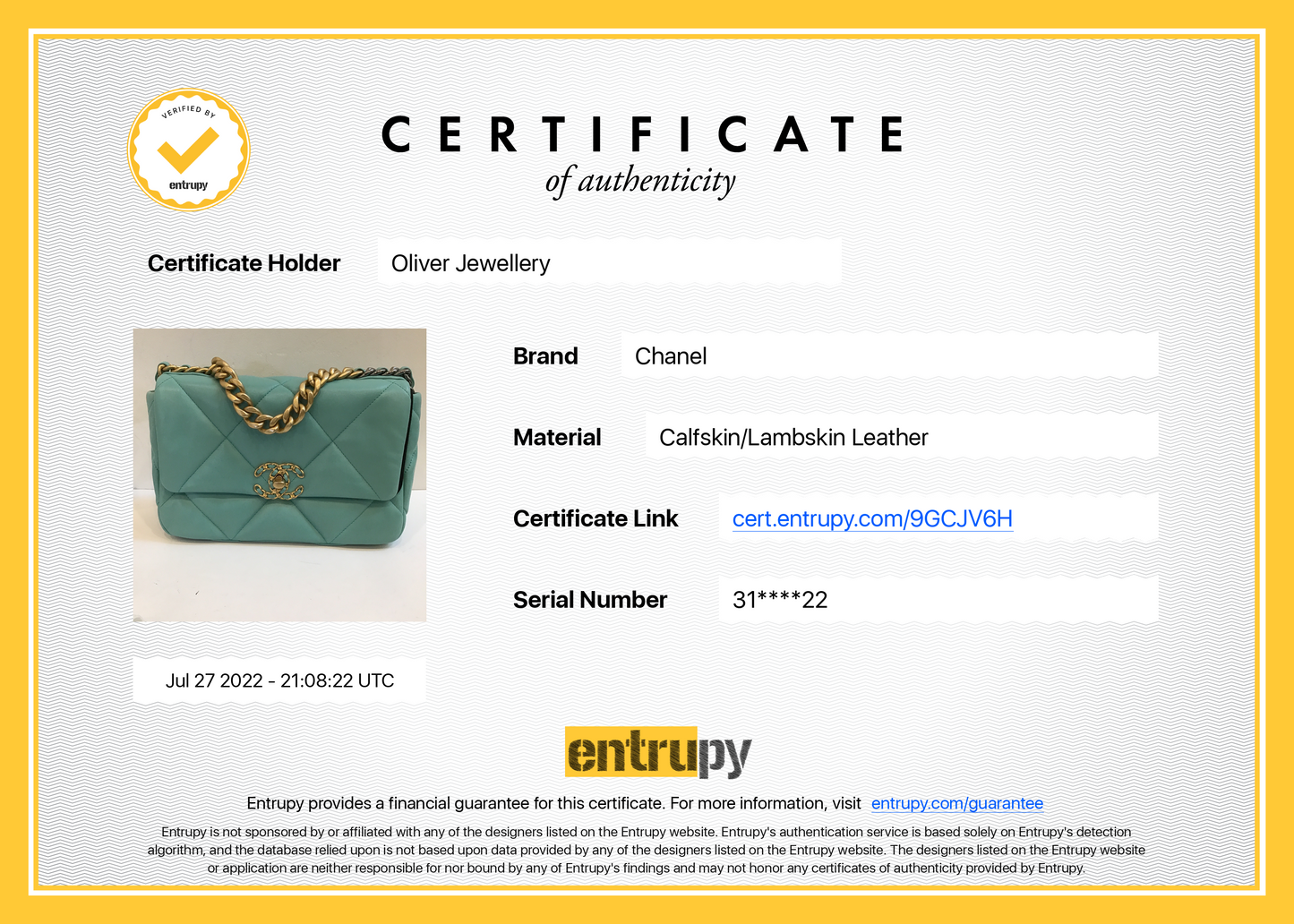 Chanel 2021 Medium 19 Flap Bag
