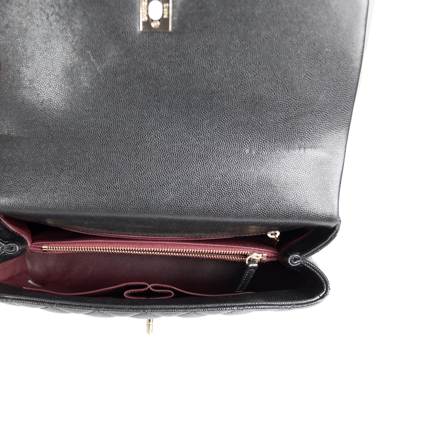 Chanel 2021 Medium Lizard-Trimmed Coco Handle Bag
