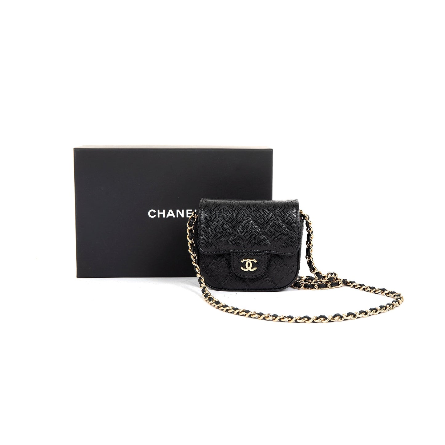 Chanel 2021 Mini Classic Clutch with Chain