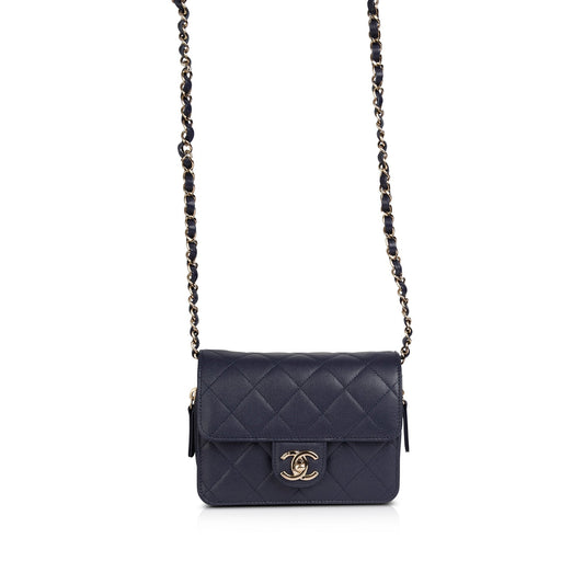 Chanel 2021 Navy Like A Wallet Flap Bag