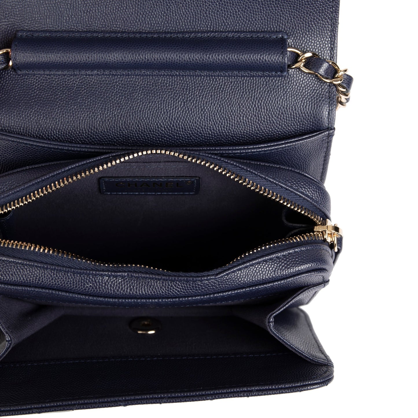 Chanel 2021 Navy Like A Wallet Flap Bag