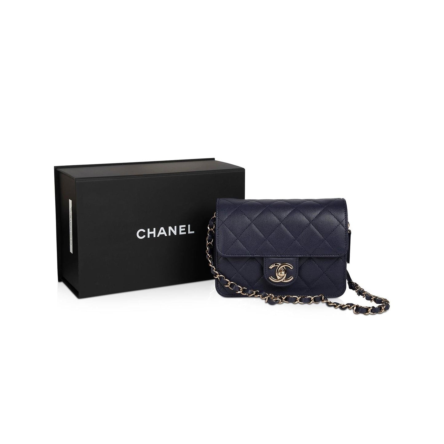 Chanel 2021 Navy Like A Wallet Flap Bag