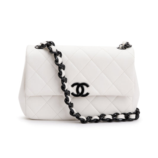 Chanel 2021 White Caviar Leather Small My Everything Flap Bag