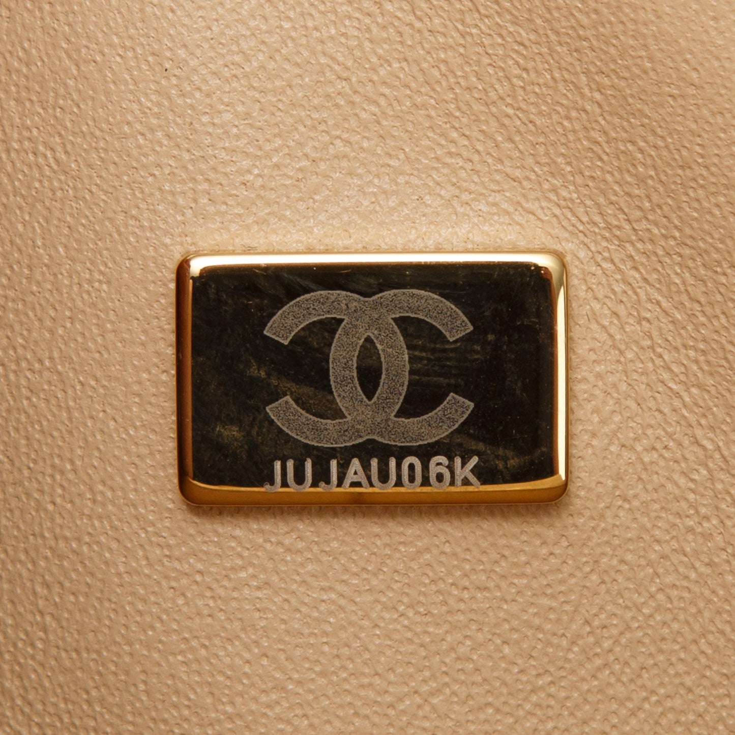 Chanel 2022 Beige Lambskin Classic Medium Double Flap Bag