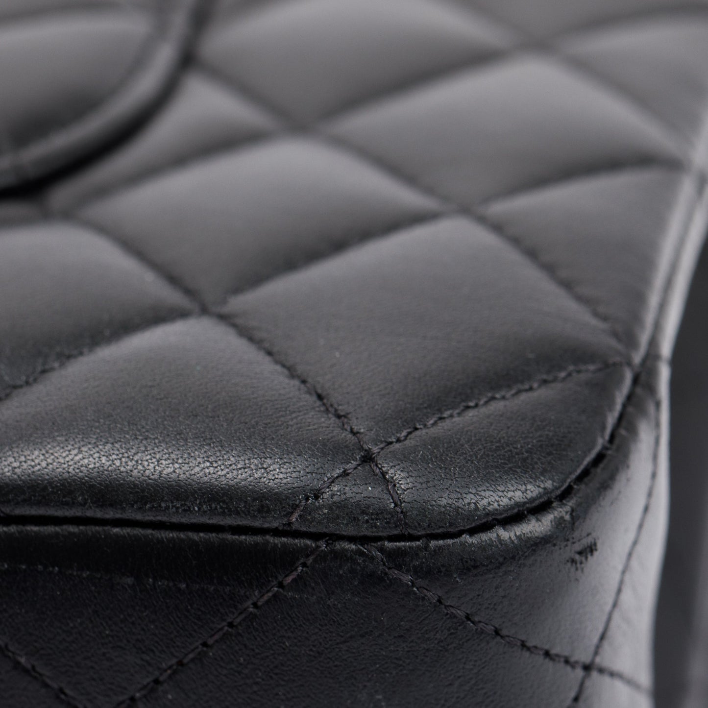 Chanel 2022 Black Lambskin Leather Classic Medium Double Flap Bag