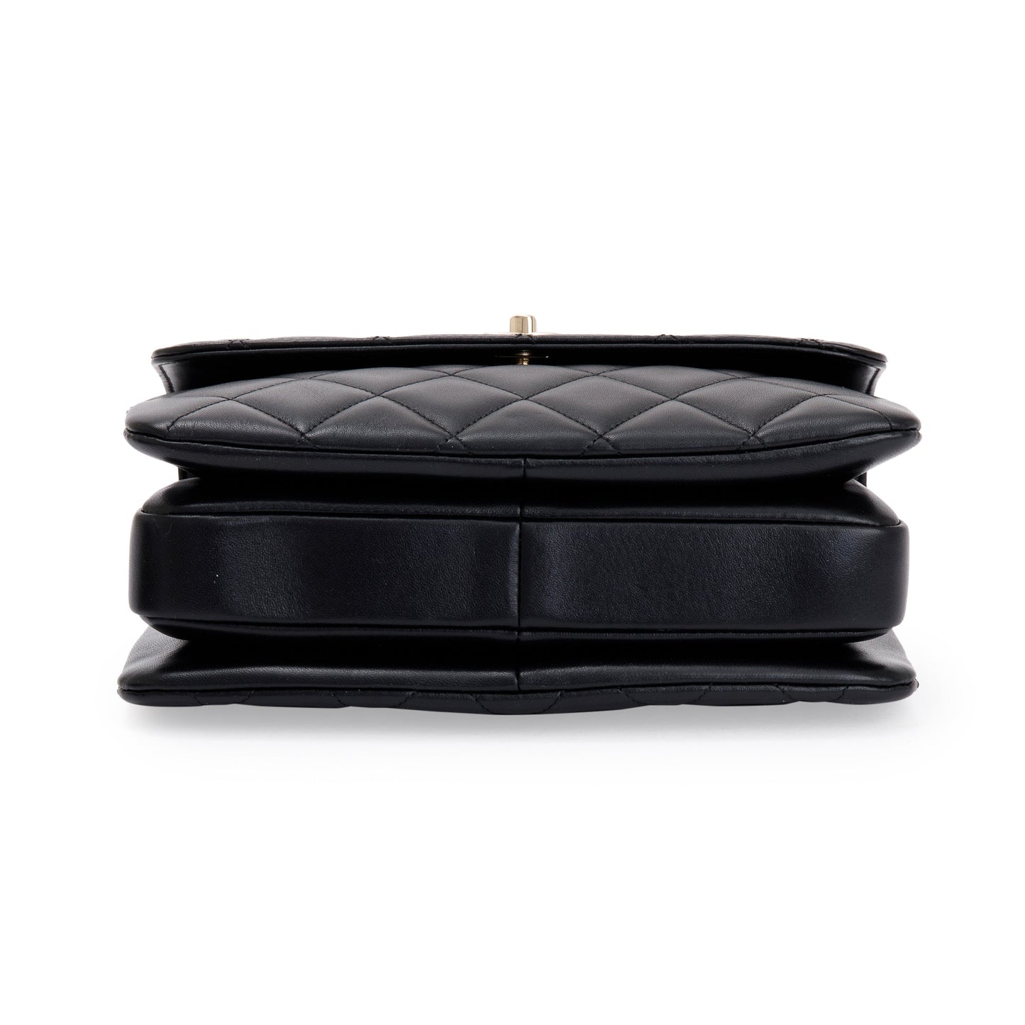 Chanel 2022 Black Lambskin Trendy CC Small Top Handle Flap Bag