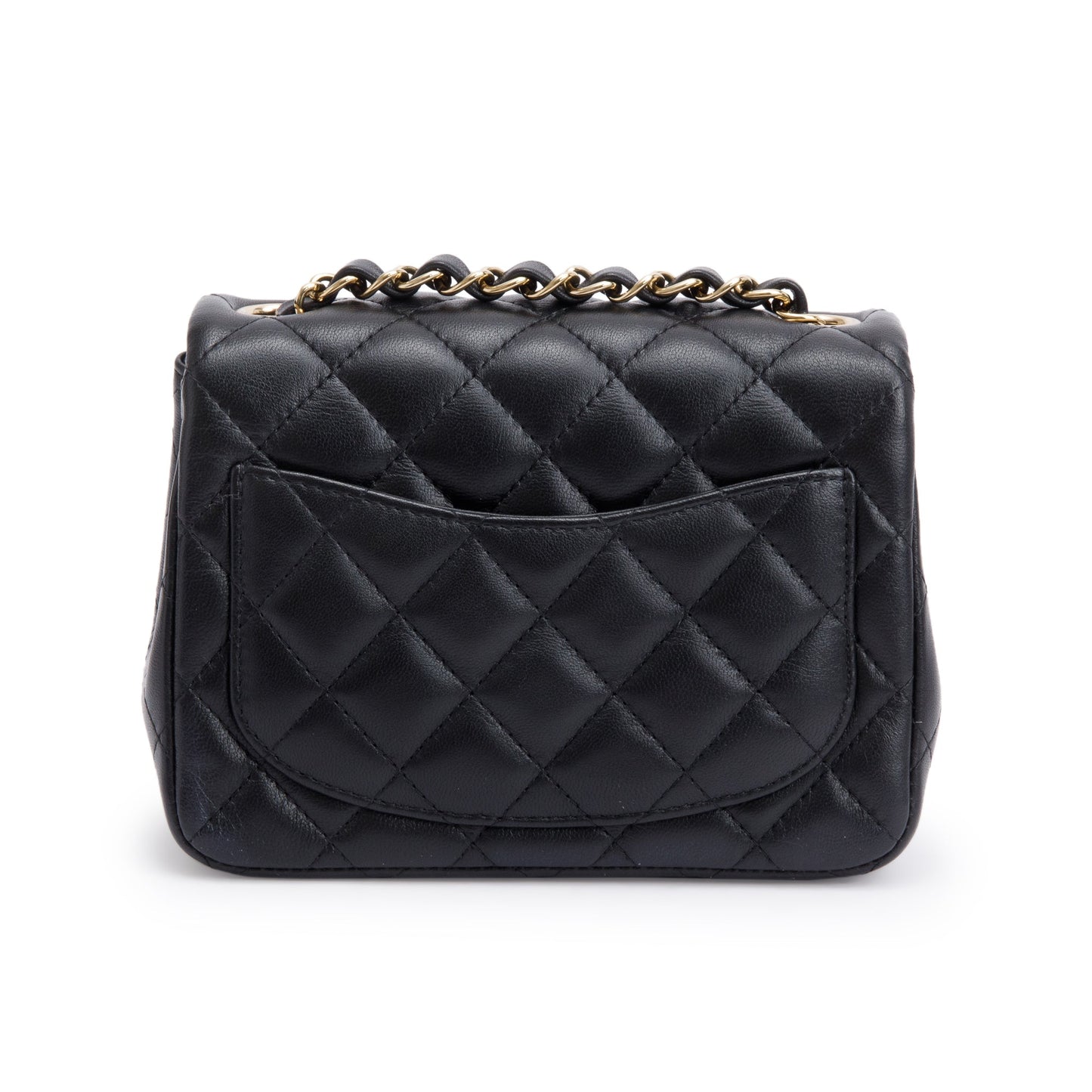 Chanel 2022 Black Quilted Calfskin Leather Classic Square Mini Flap Bag