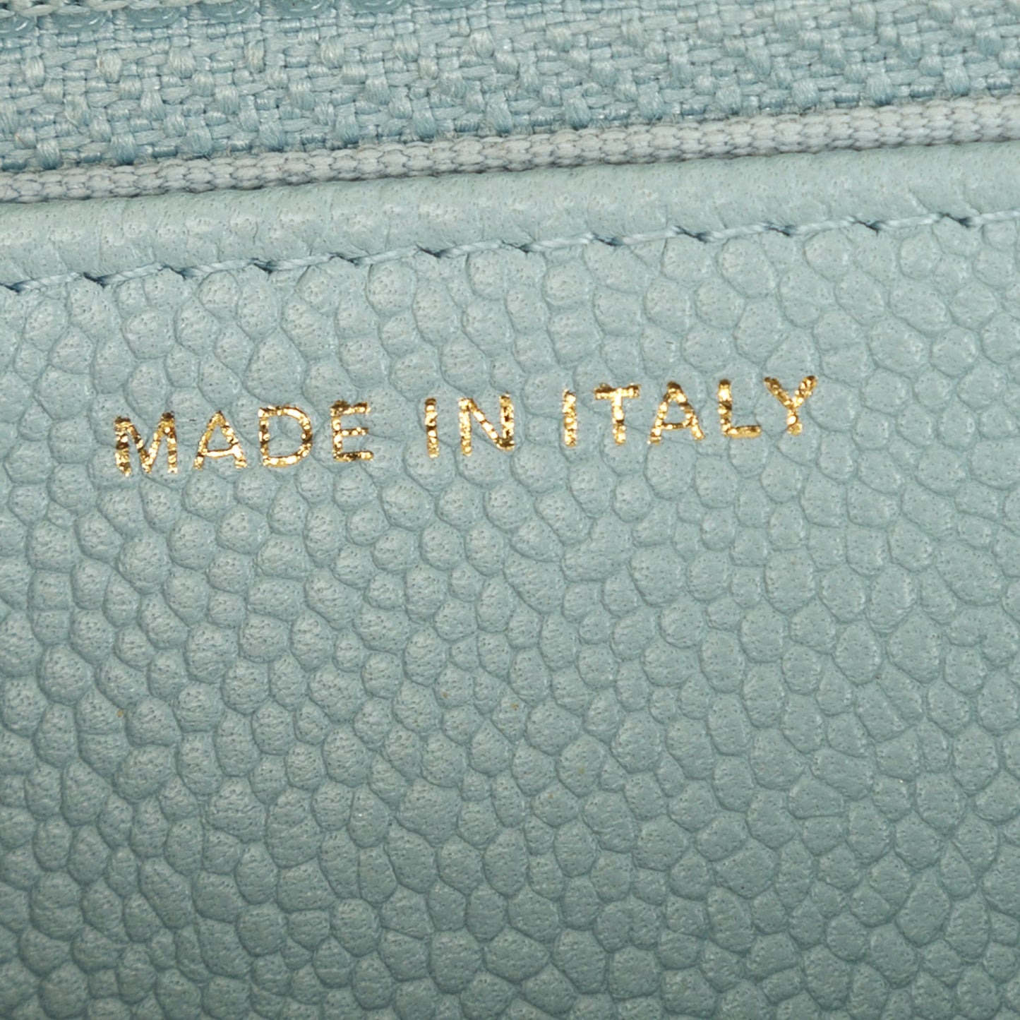 Chanel 2022 Blue Caviar Tiny CC Wallet on Chain