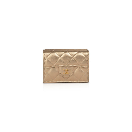 Chanel 2022 Classic CC Logo Compact Wallet
