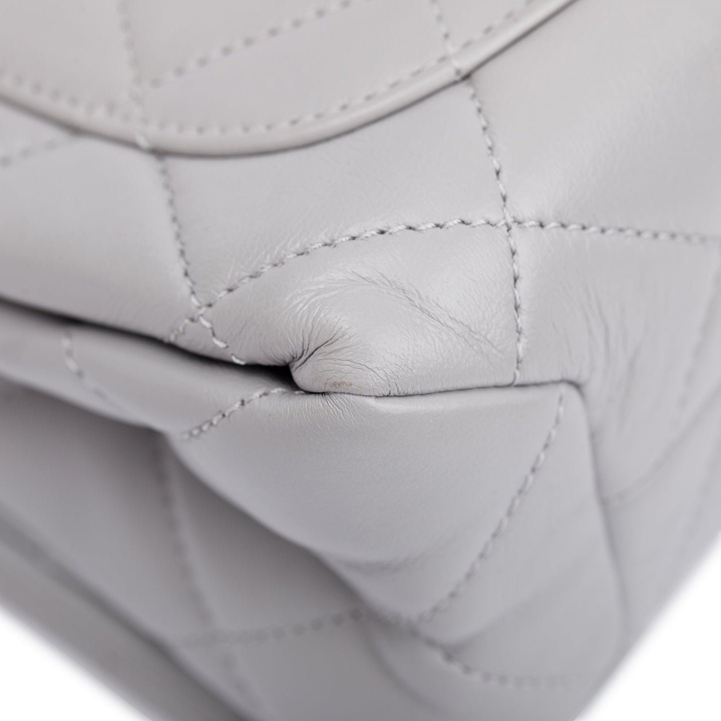 Chanel 2022 Grey Quilted Lambskin Leather Small Color Match Flap Bag