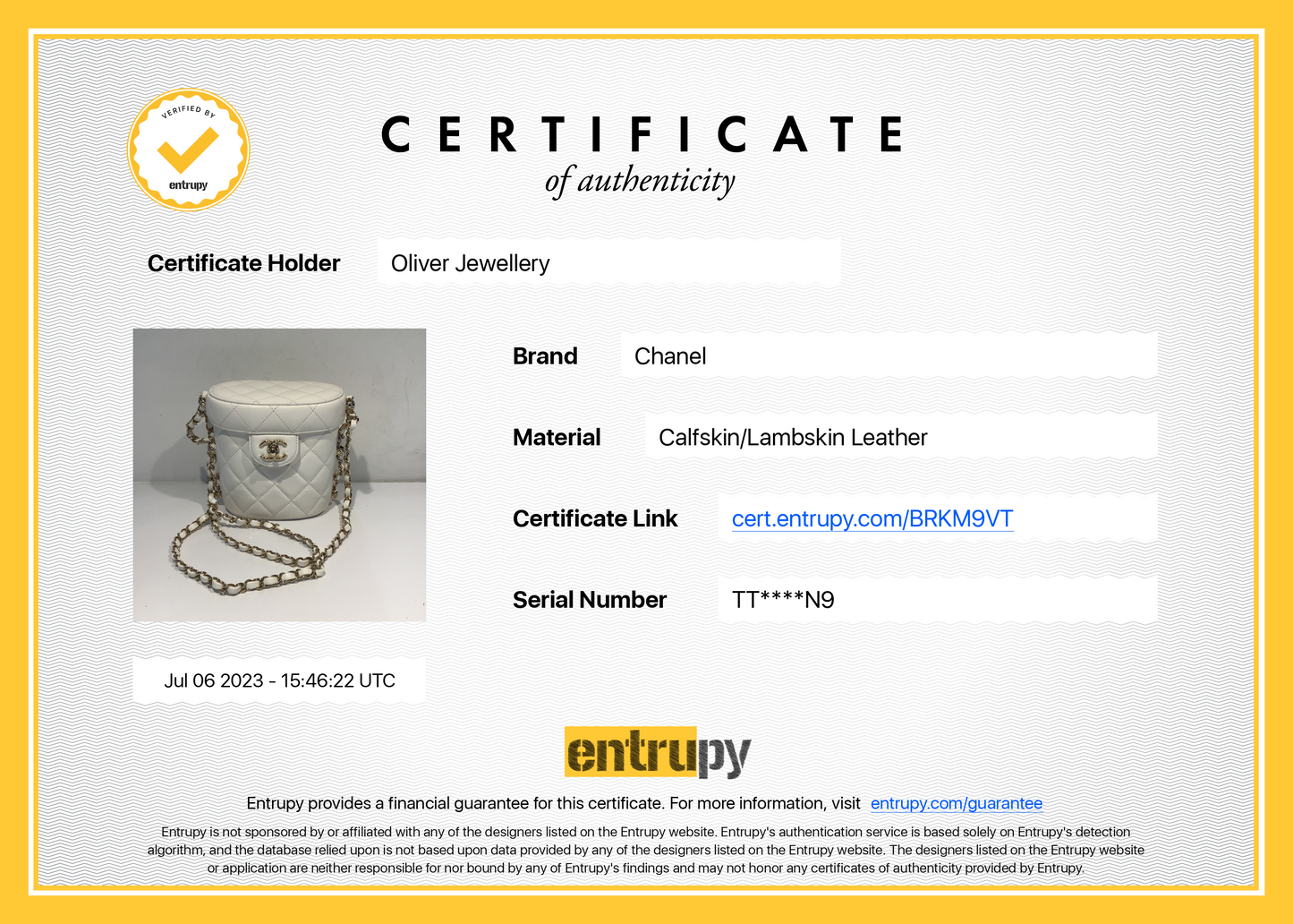 Chanel 2022 Lambskin Leather Small Vanity Case