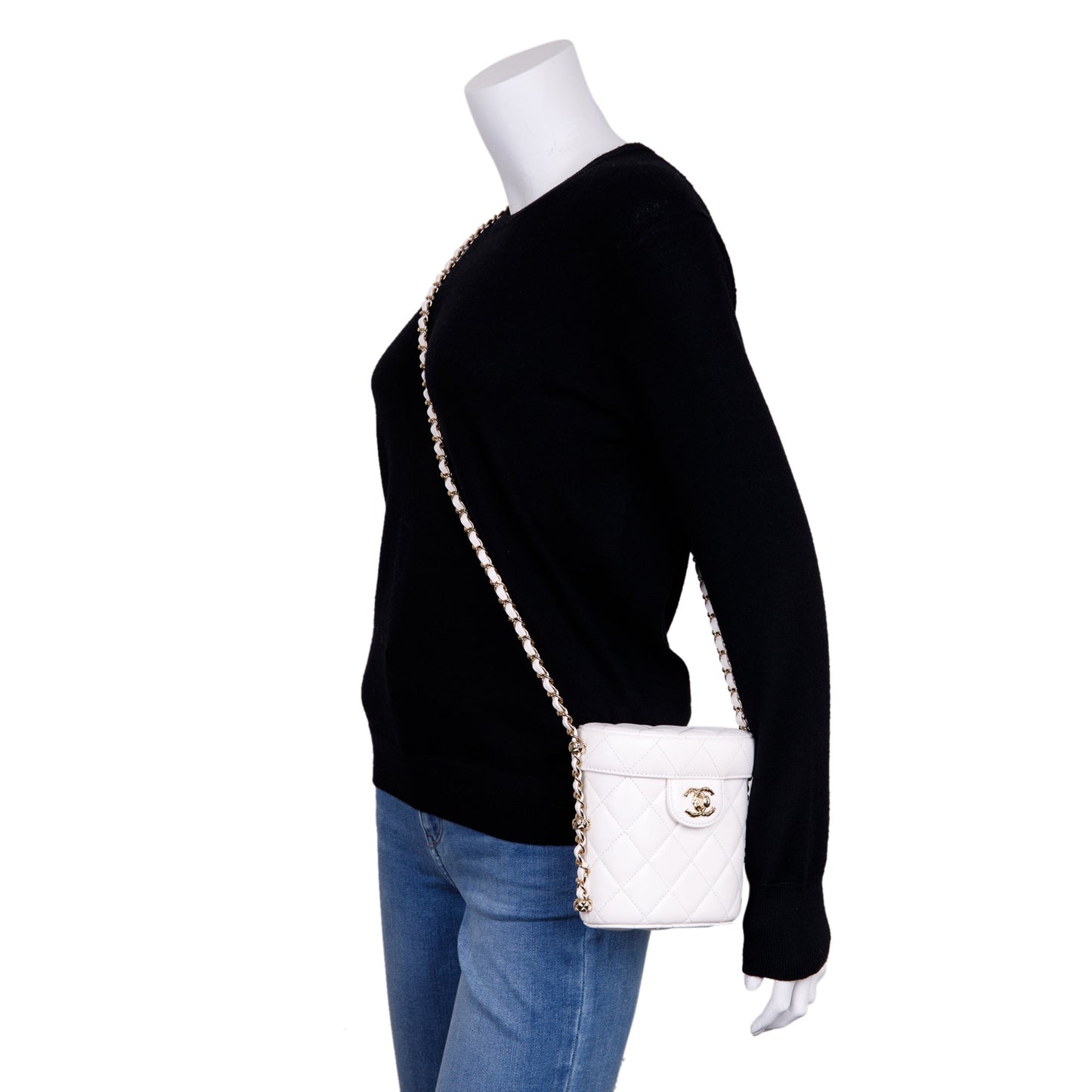 Chanel 2022 Lambskin Leather Small Vanity Case