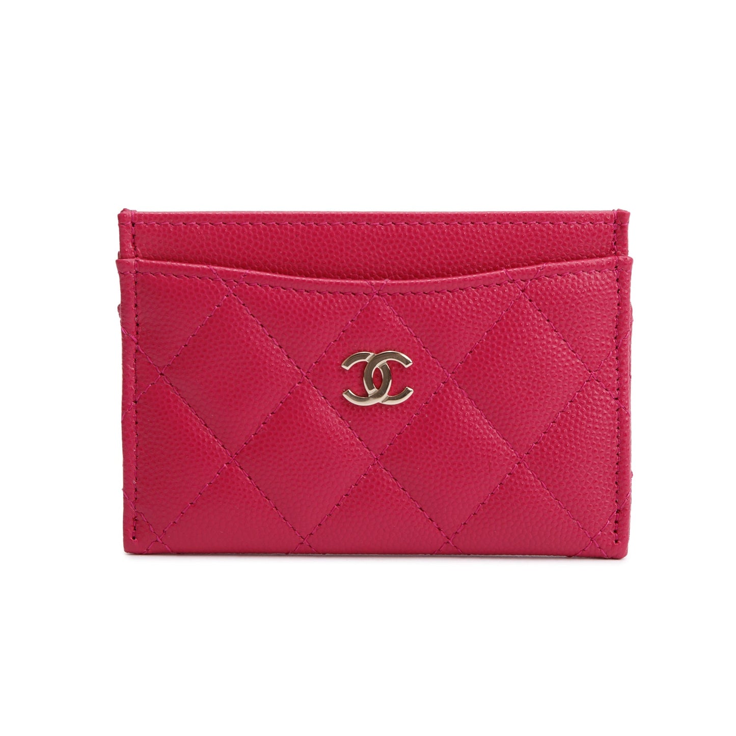 Chanel 2022 Pink Caviar Leather Classic Card Holder