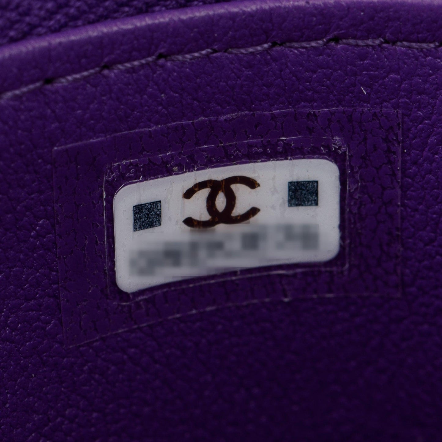 Chanel 2022 Purple Lambskin Leather Mini Top Handle Vanity Case