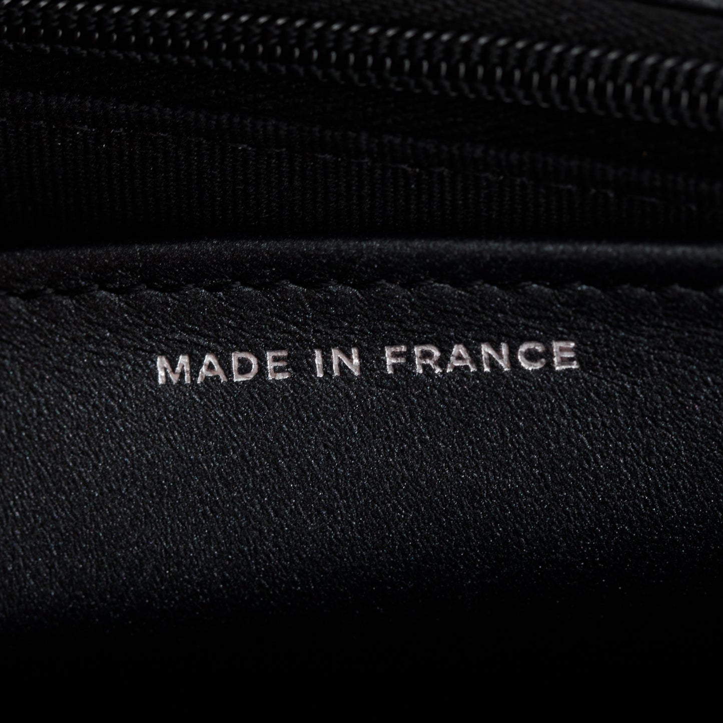 Chanel 2022 So Black Lambskin Leather Classic Wallet on Chain