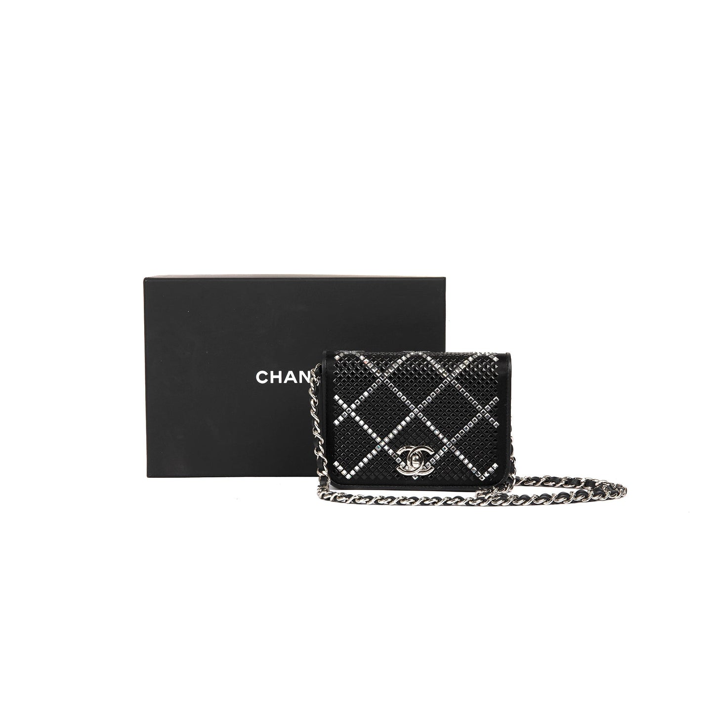 Chanel 2022 Strass Card Holder on Chain