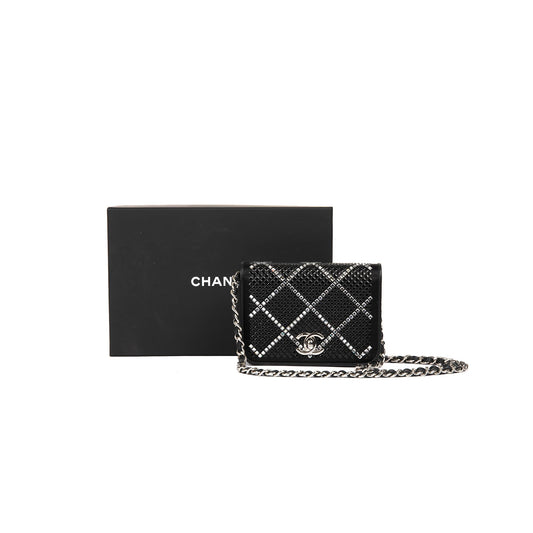 Chanel 2022 Strass Card Holder on Chain