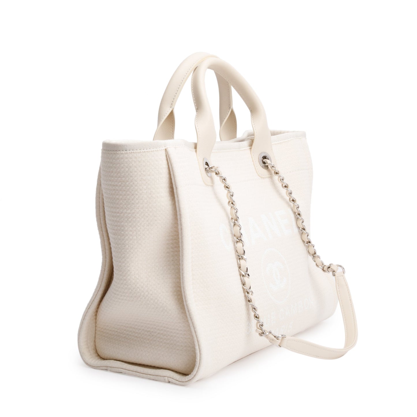 Chanel 2023 Beige Canvas Small Deauville Tote