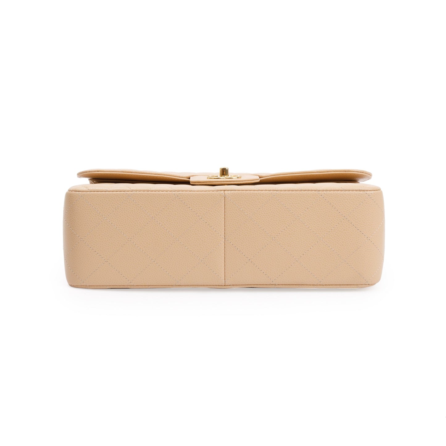 Chanel 2023 Beige Caviar Classic Jumbo Double Flap Bag