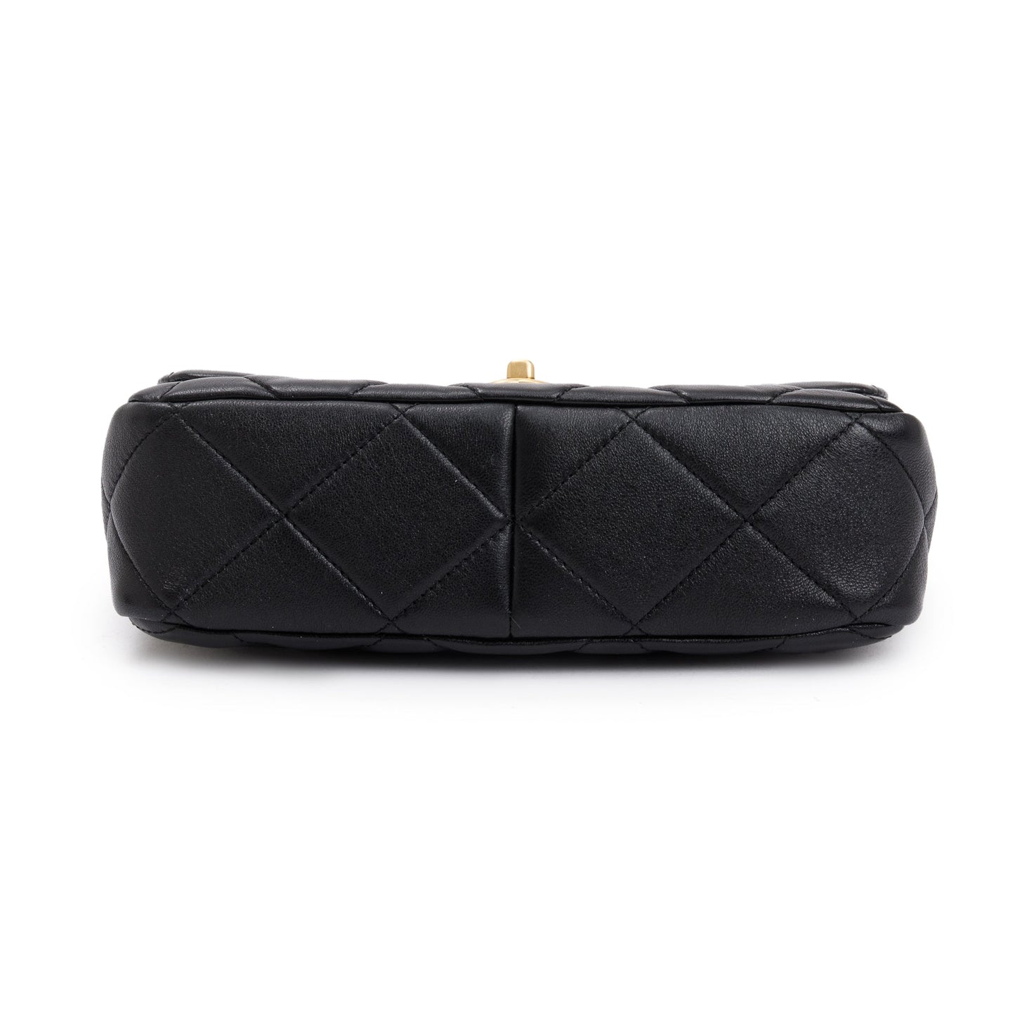 Chanel 2023 Black Quilted Lambskin Leather Small Heart Flap Bag
