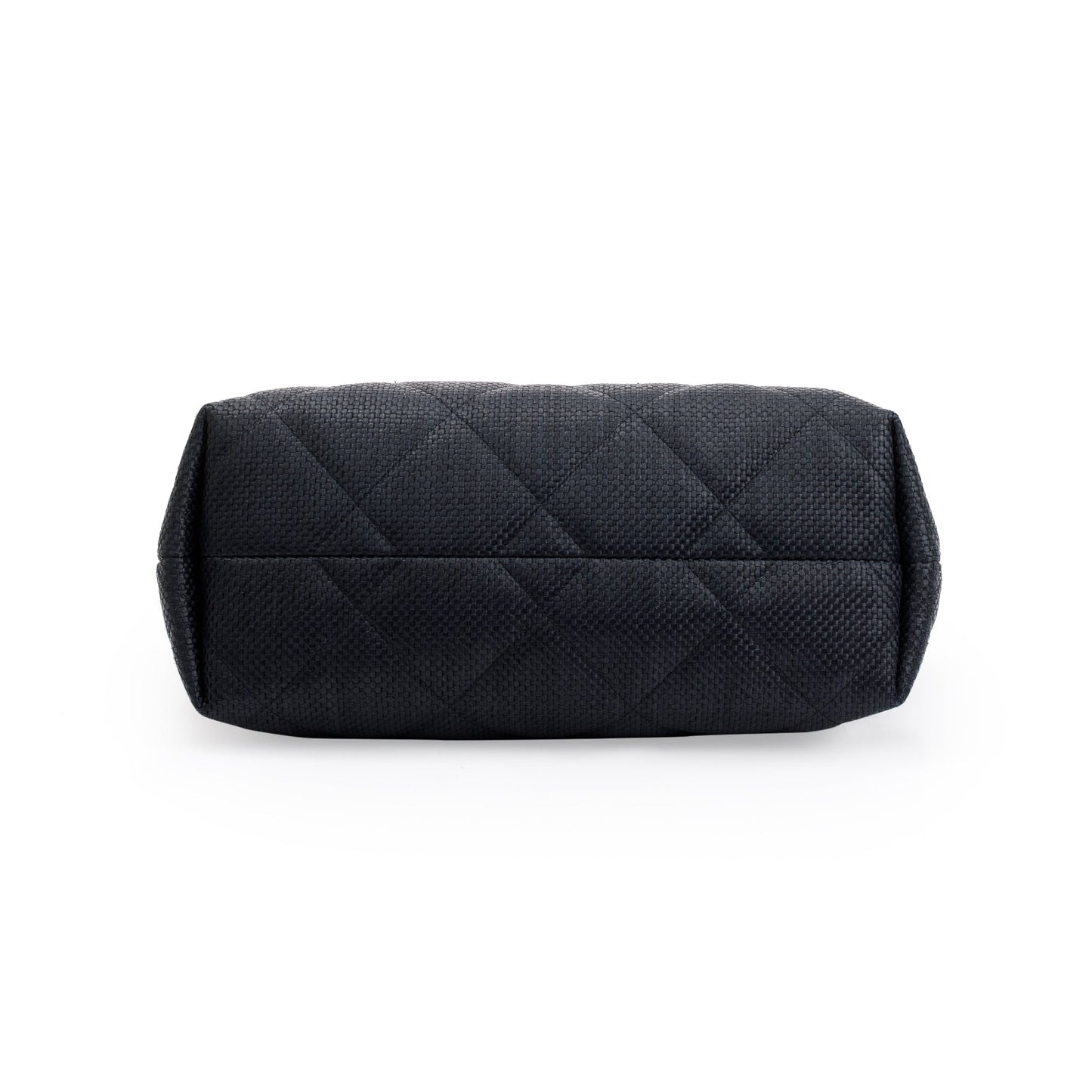 Chanel 2023 Black Raffia Calfskin Coco Maxi Beach Shopping Tote