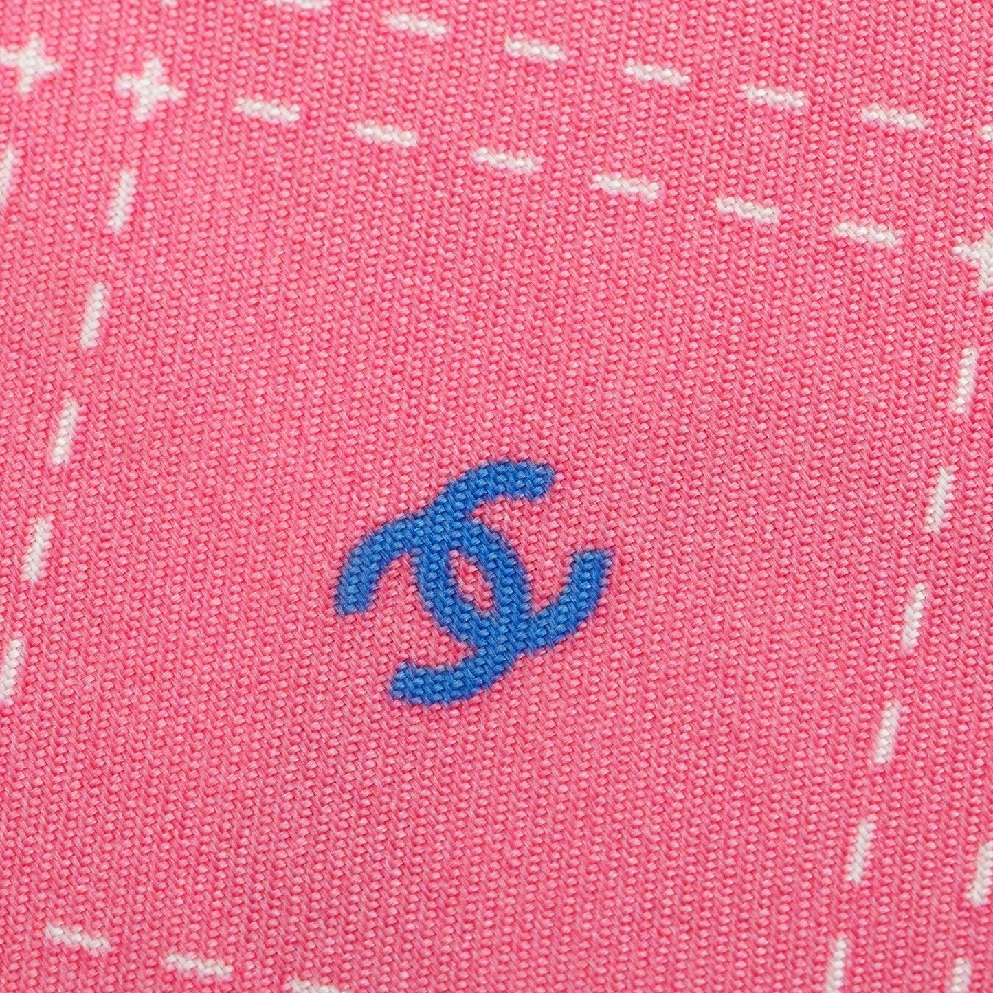 Chanel 2023 Pink CC Printed Silk Twill Slim Bandeau