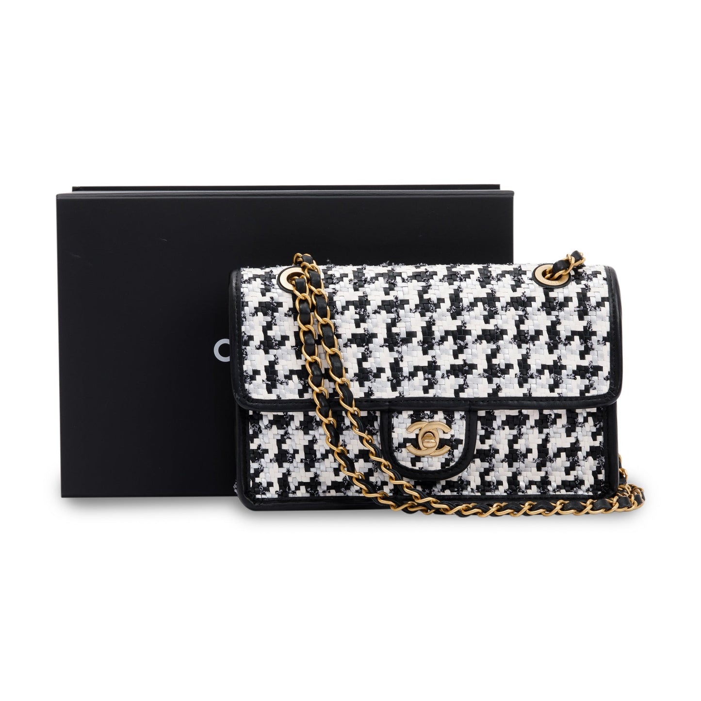 Chanel 2023 Viscose Woven Medium Flap Bag