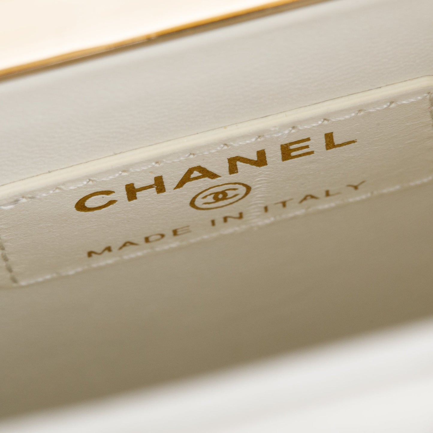 Chanel 2023 White Caviar Quilted Leather Evening Box Bag