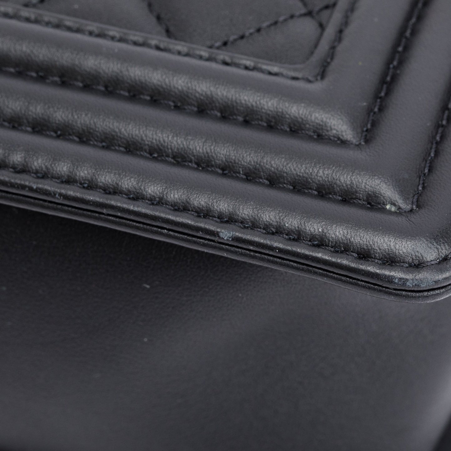 Chanel 2024 Black Lambskin Medium Boy Bag