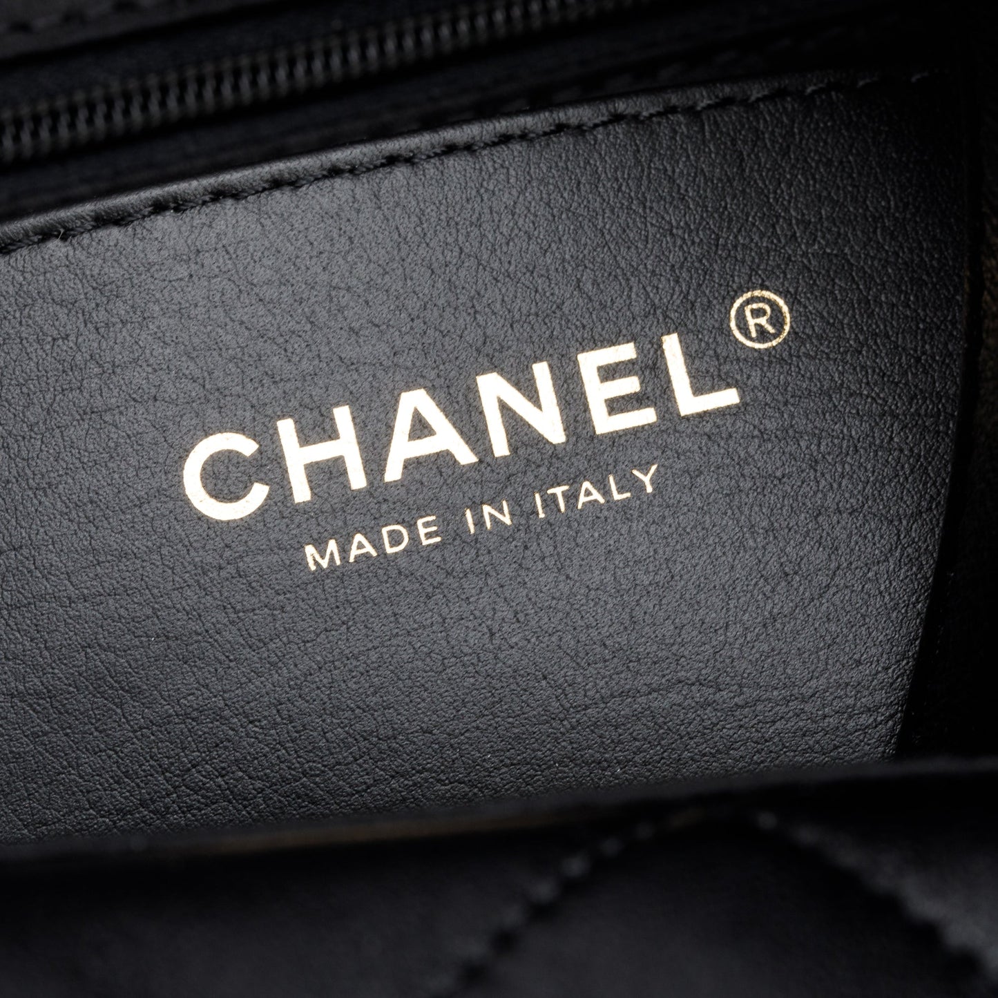 Chanel 2024 Black Quilted Calfskin Leather Shopping Bag Tote