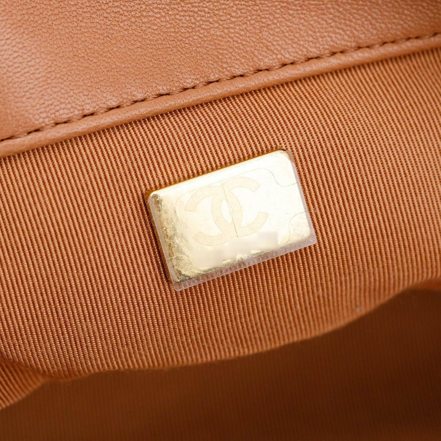 Chanel 2024 Brown Lambskin Leather Large 19 Flap Bag
