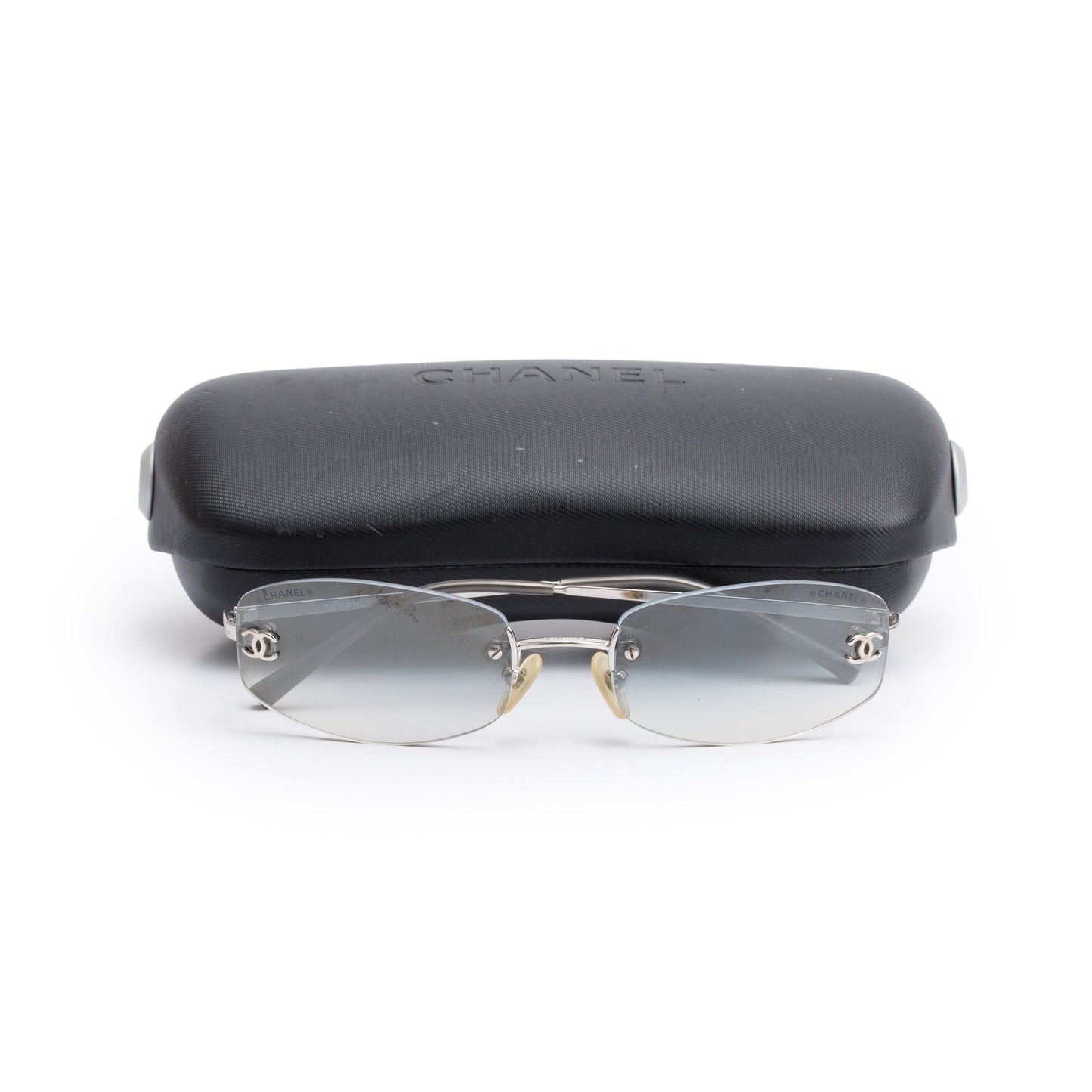 Chanel 4002 CC Logo Rimless Oval Sunglasses