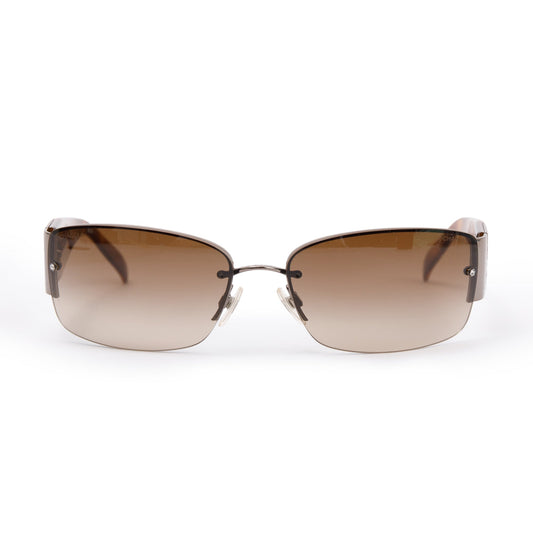 Chanel 4117-B Tortoise Acetate Crystal CC Sunglasses