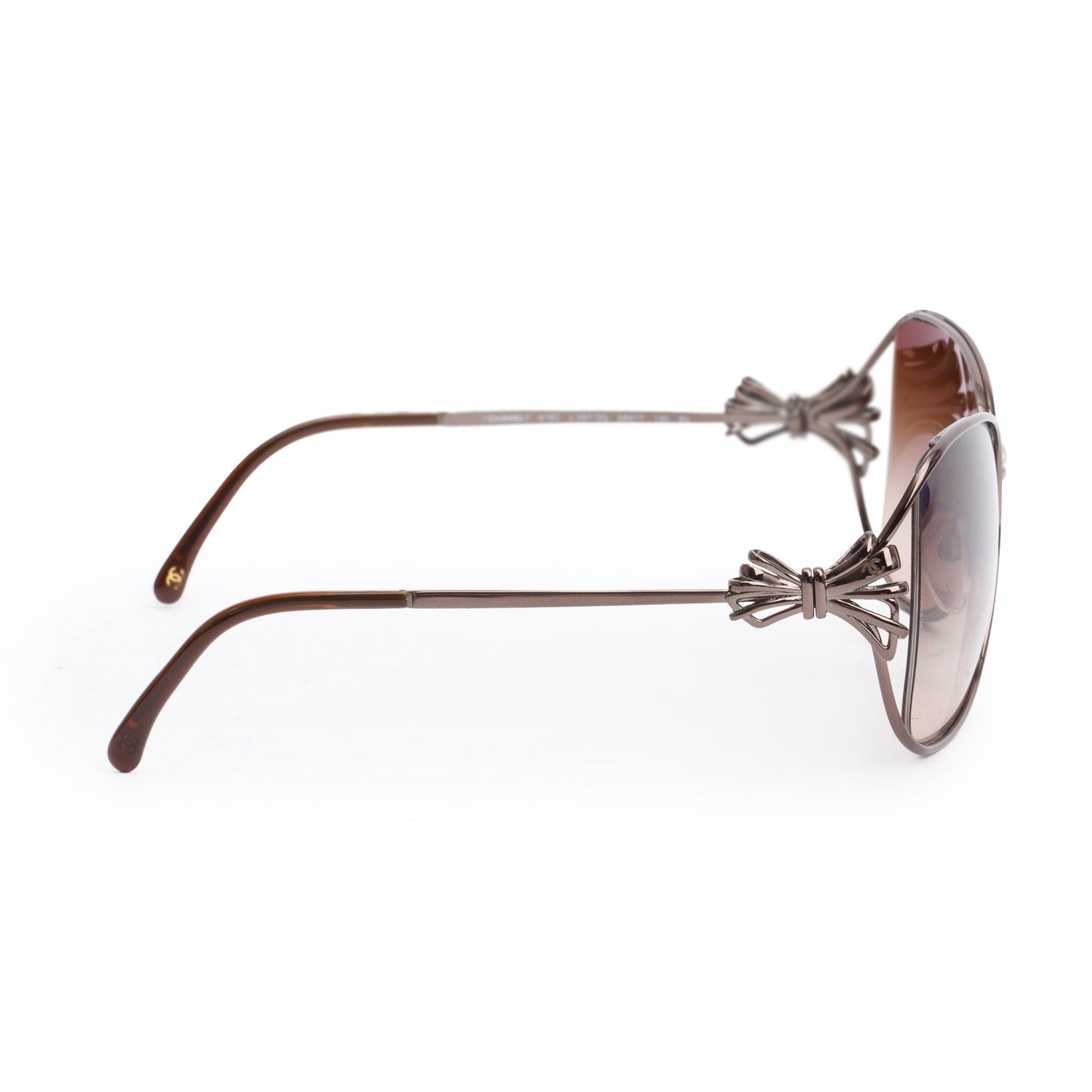 Chanel 4180 Ruthenium Metal Bow Accent Butterfly Sunglasses