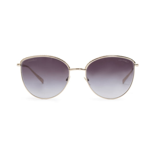 Chanel 4258-B Interlocking CC Logo Crystal Tinted Sunglasses