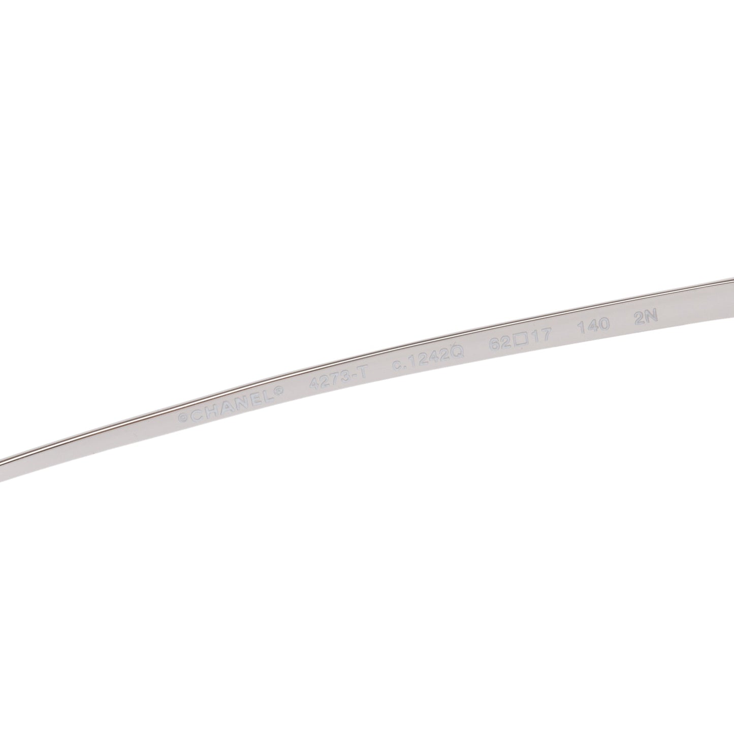 Chanel 4273-T Titanium Rimless Interlocking CC Cat-Eye Sunglasses