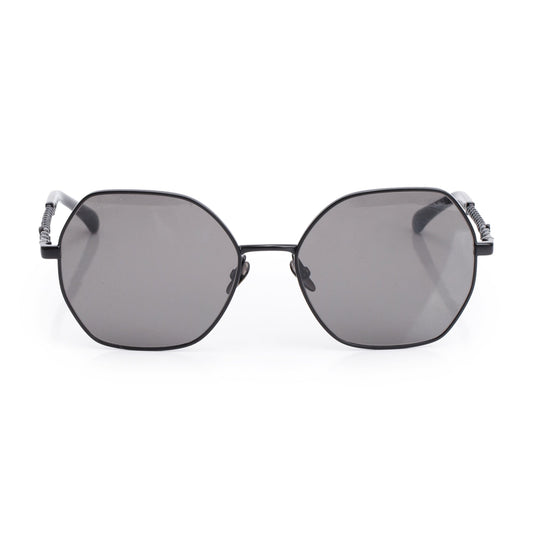 Chanel 4281-Q-H Black Acetate Chain-Link Square Sunglasses