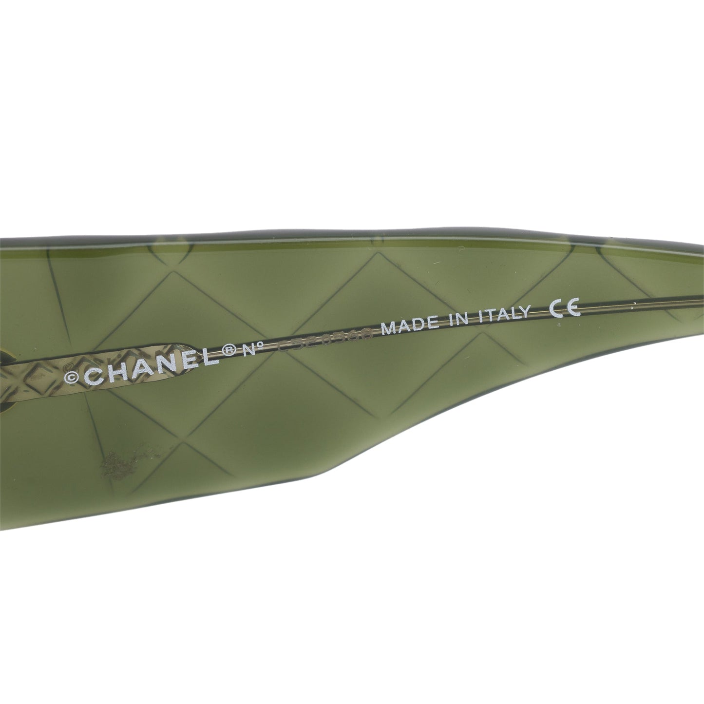 Chanel 5019 Green/Brown Iridescent Acetate CC Logo Quilted Square Sunglasses