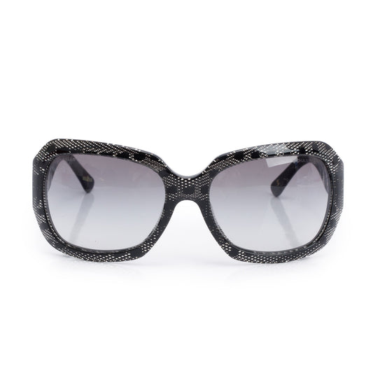 Chanel 5146 Black/White Acetate CC Logo Oversized Sunglasses