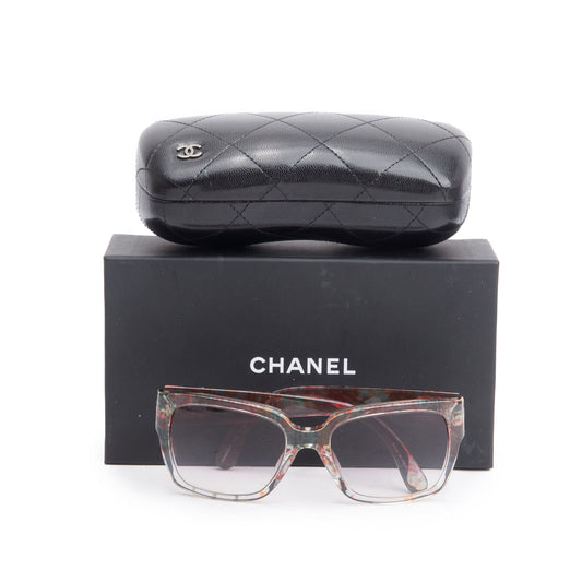 Chanel 5220 Multicolor Tweed Accent Acetate Interlocking CC quare Sunglasses