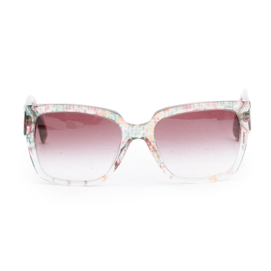 Chanel 5220 Multicolor Tweed Accent Acetate Interlocking CC quare Sunglasses