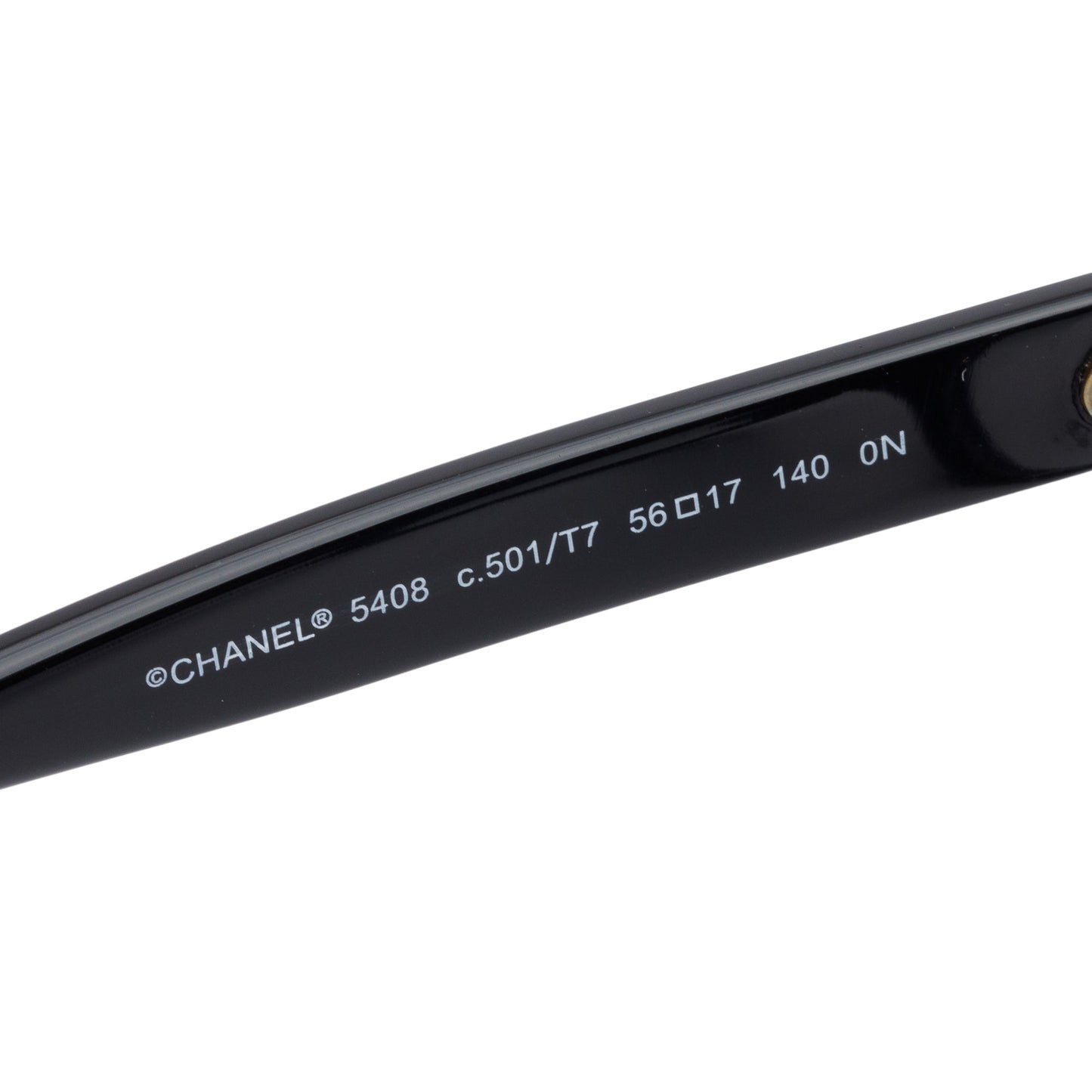 Chanel 5408 Black Acetate Logo Square Eyeglasses
