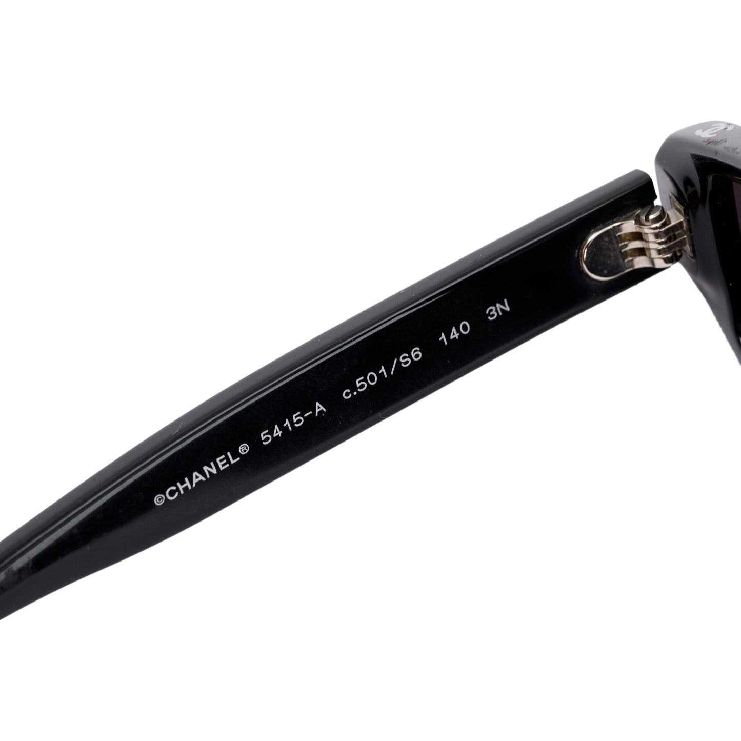 Chanel 5415-A Black Acetate CC Logo Oval Sunglasses