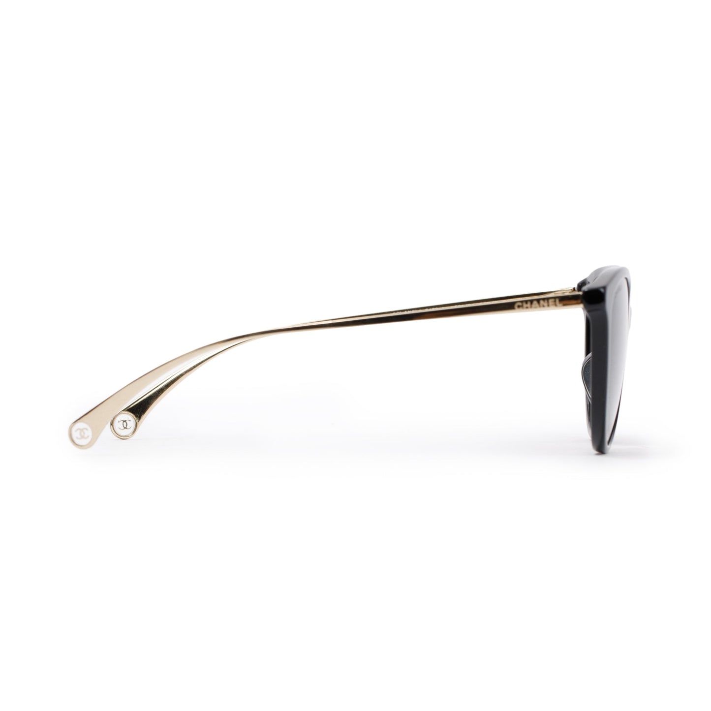 Chanel 5459-A Metal Black Acetate Butterfly Sunglasses