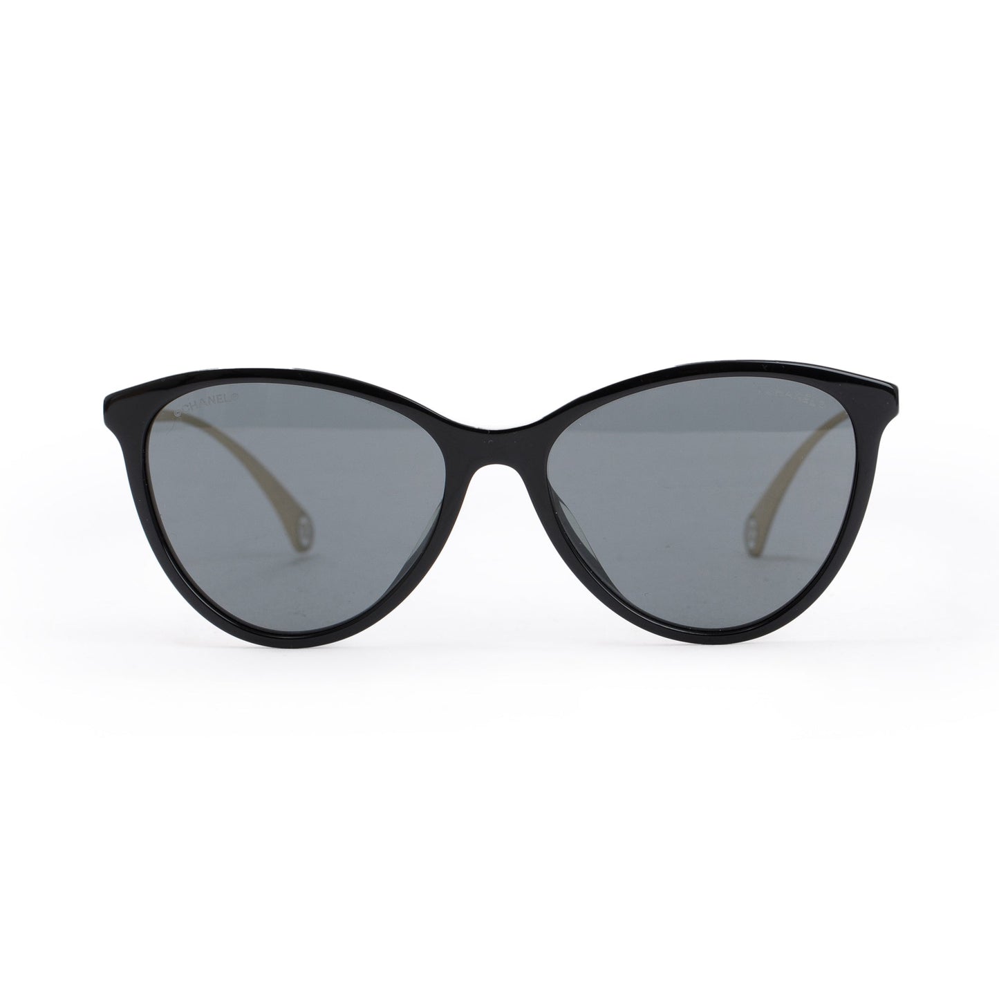 Chanel 5459-A Metal Black Acetate Butterfly Sunglasses